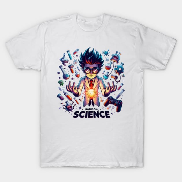 Chemical Concoction: 'Game On, Science' Theme T-Shirt by WEARWORLD